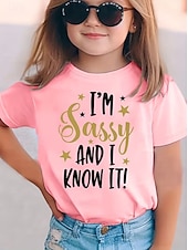 Недорогие Юмористический 3D Игровой Стиль Девочки-Девочки 3D Графика Буквы Футболка С короткими рукавами 3D печать Лето Весна Спорт Мода Уличный стиль Дети 4-12 лет Вырез под горло Повседневные на открытом воздухе Стандартный