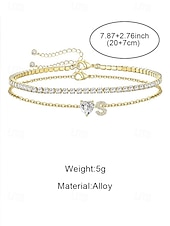 billige Valentinsdag-Ankelkjede med initialer til kvinner og hjerteformet cz-anheng, ankelkjede i legering med bokstaver, 26 alfabetalternativer, justerbar kjede, elegante minimalistiske smykker til valentinsdag og morsdagsgaver