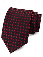 cheap Wedding Accessories-Men's Polyester Polka Dot Necktie, Multi-Color Classic Dot Pattern Tie, Elegant Slim Style for Groomsmen, Weddings, Formal Dinners, Banquets &amp; Business Events