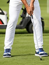 voordelige Heren Golf Schoenen-Rode en witte golfschoenen voor heren, ademend bovenwerk met gripvaste buitenzool, lichtgewicht en comfortabel, ideaal voor golfers en buitensporters.