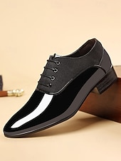 Недорогие Оксфордские туфли-Мужские красно-черные кожаные туфли – модный дизайн для свадеб и вечерних мероприятий.