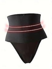 billiga Shapingtrosor-Dam Shapewear Aktiv Ledigt Komfort Ren färg Lappverk G-string Dagligen Hem Semester Svart Kaki Sommar Vår Smal