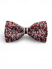 Недорогие Свадьба ACC-Мужской галстук-бабочка из полиэстера с блестками и кристаллами, доступен в нескольких цветах, идеально подходит для свадеб и вечерних мероприятий.