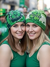 economico Accessori-Scaldacollo da donna per San Patrizio: molteplici fantasie, materiale stampato in poliestere, versatile da usare come scaldacollo o come protezione per il viso, perfetto per le celebrazioni festive