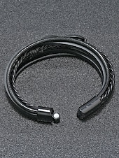 Недорогие Мужские украшения-Мужской браслет в виде знака бесконечности из искусственной кожи и сплава, многослойная плетеная конструкция, винтажный стиль, различные цветовые варианты, идеально подходит для отдыха и повседневной носки.