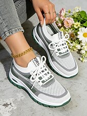economico Sneakers da donna-scarpe da ginnastica da donna in maglia viola – scarpe da passeggio traspiranti e leggere con un design elegante per attività sportive e gite casual