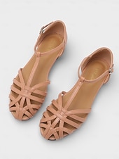 olcso Nők-női arany metálfényű ketreces szandál - elegáns lapos, pántos alkalmi cipők üdülői estékre, kényelmes T-pántos nyári szandálok nyaralási vacsorákhoz &amp;hajózási ruházat