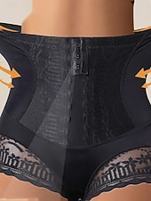 baratos Cuecas adelgaçantes-Mulheres Cintas Ativo Doce Cor imaculada Renda Calção Férias Rua Encontro Sem Manga Preto Bege Verão Primavera Fino