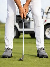 economico Scarpe da Golf da Uomo-Per uomo Vintage Sportivo Casual All'aperto Golf Microfibra Confortevole Allacciatura Nero Bianco Giallo Estate Primavera Autunno