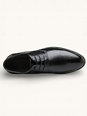 tanie Buty derby-męskie granatowe buty typu oxford ze sztucznej skóry – stylowy, sznurowany design do noszenia w pracy i na formalne okazje