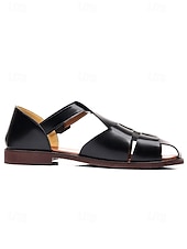 economico sandali-sandali da uomo in similpelle marrone con cinturini, design aperto traspirante, suola leggera e comoda, stile rilassato per matrimoni in spiaggia e occasioni estive