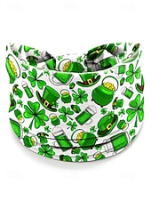 billiga Tillbehör-Damhårband med polyestertryck, flermönster med shamrockmönster för St. Patricks dag, stretchig och andningsbar festivalstil för högtidsfiranden, parader och vardagskläder