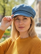 economico Cappelli da donna-berretto da donna in tessuto denim – vari colori, stile casual, perfetto per l'uso quotidiano e per i viaggi