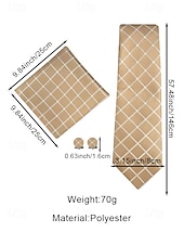 Недорогие Свадьба ACC-Набор мужских галстуков, нагрудных платков и запонок, полиэстер, разноцветные, для торжественных случаев, жениха, свадьбы, Дня святого Валентина, деловых мероприятий.
