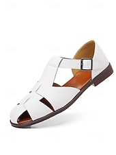 economico sandali-sandali da uomo in similpelle marrone con cinturini, design aperto traspirante, suola leggera e comoda, stile rilassato per matrimoni in spiaggia e occasioni estive