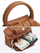 economico Borsette e borse tote-borsa da donna in similpelle – vari colori, elegante manico rotondo, resistente e spaziosa – perfetta per outfit casual di tutti i giorni e da sera