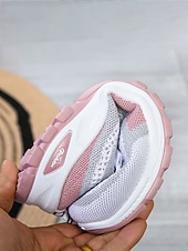 economico Sneakers da donna-scarpe da ginnastica da donna in maglia viola – scarpe da passeggio traspiranti e leggere con un design elegante per attività sportive e gite casual