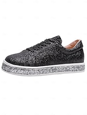 baratos Ténis de mulher-Tênis plataforma feminino com glitter rosé gold, calçado de festa com sola de strass para a noite. &amp;festa pós-casamento
