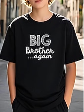 preiswerte Jungen 3D Lustiger Humor-Jungen 3D Grafik Buchstabe T-Shirt Kurzarm 3D-Druck Sommer Frühling Sport Mode Streetwear Kinder 4-12 Jahre Rundhalsausschnitt Lässig Täglich Outdoor Normale Passform