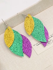 levne Příslušenství-Dámské náušnice s motivem Mardi Gras – materiál slitina, k dispozici v různých designech, ideální pro oslavy a festivaly Mardi Gras