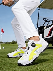economico Scarpe da Golf da Uomo-scarpe da golf da uomo blu e bianche, leggere, comode, dal design elegante, perfette per il golf e le feste all'aperto