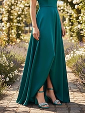 Χαμηλού Κόστους Παράνυμφος-γυναικεία ασημένια σατέν πέδιλα με τακούνι με στολίδια από στρας - κομψά παπούτσια γάμου και βραδινού χορού