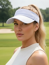 preiswerte Zubehör-Damen-Visierkappe aus Polyester mit verstellbarem Schirm, in verschiedenen Farben erhältlich, perfekt für den St. Patrick's Day und sportliche Aktivitäten im Alltag.