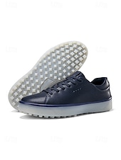 cheap Men's Golf Shoes-Men's White Golf Shoes, Lightweight Breathable Upper, Cushioned Grip Sole, Clean Sport Style for Golfers &amp; Outdoor Play