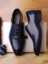 ieftine Pantofi Oxford-Pantofi Oxford maro pentru bărbați din piele ecologică – stil clasic pentru nunți formale, evenimente de afaceri și ocazii speciale