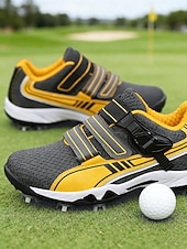 cheap Women's Golf Shoes-Women's Daily Outdoor Walking Flat Heel Round Toe Sporty Casual Comfort Microbial Leather Microfiber Lace-up Black Yellow Red