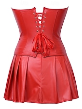 cheap Dresses-Medieval Renaissance Steampunk Dress Corset Pirate Fancy Dress Women's Pirate Fantasy Halloween Carnival Performance LARP Ren Faire Adults' Dress