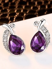 Недорогие Свадьба ACC-Женский ювелирный набор из сплава и циркона – элегантное колье и серьги в форме капли, доступны в нескольких цветах, идеально подходят для свадеб и вечерних мероприятий.