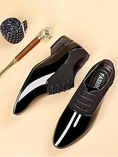 Недорогие Оксфордские туфли-Мужские красно-черные кожаные туфли – модный дизайн для свадеб и вечерних мероприятий.