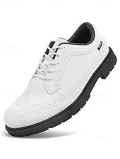 economico Scarpe da Golf da Uomo-Per uomo Vintage Sportivo Casual All'aperto Golf Microfibra Confortevole Allacciatura Nero Bianco Giallo Estate Primavera Autunno