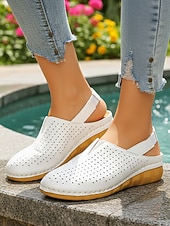 economico Zoccoli e pianelle da donna-zoccoli da donna con cinturino posteriore traforato rosa – scarpe comode, traspiranti e leggere per abbigliamento casual, passeggiate, viaggi, giardinaggio e uso quotidiano