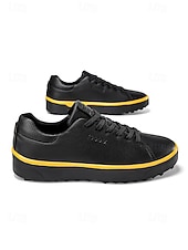 cheap Men's Golf Shoes-Men's White Golf Shoes, Lightweight Breathable Upper, Cushioned Grip Sole, Clean Sport Style for Golfers &amp; Outdoor Play