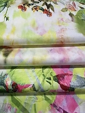billige Blomstrete kjoler-Dame Midikjole T skjortekjole Kjole med A-linje Sommerkjole Ferie Fritid Strand Ut på byen Normal Blomstret Grafisk Landskap Kortermet Crewneck Grønn Sommer Vår
