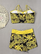 levne Sady bikin-Dámské Plavky Bikiny 2 ks Kraťasy Plavky Štíhlý Volná záda prázdniny Oblečení na pláž Do V Bez rukávů Plavky