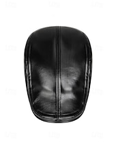 halpa Miesten hatut-Miesten keinonahkainen lippis, tyylikäs taittuva korvaläpällinen muotoilu, saatavilla useissa väreissä, täydellinen talvi- ja ulkoiluun