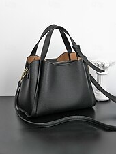 billiga Hand- och toteväskor-Handväska i konstläder för kvinnor – flerfärgade alternativ, mångsidiga axel- och crossbody-modeller, trendig och hållbar för både vardagliga och semiformella tillfällen