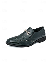ieftine Mocasini-Mocasini aurii pentru bărbați – pantofi eleganți cu cataramă decorativă, ideali pentru evenimente formale, petreceri și nunți