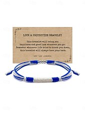 Χαμηλού Κόστους Βραχιόλια &amp; Bangles-Πλεκτά Φαντασία Μόδα Μοντέρνα Εξατομικευόμενο Ρητίνη Βραχιόλι Κοσμήματα Θαλασσί / Μαύρο / Κίτρινο Για Καθημερινά Δώρο Αργίες