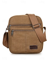 abordables Bolsos de hombre-Bolso bandolera de lona para hombre, varios colores, material duradero, ideal para salidas informales, viajes y uso diario.
