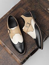 cheap Monk Shoes-Men's Beige and Blue Faux Leather Loafers – Trendy Design for Stylish Weddings and Special Occasions