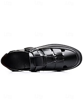 cheap Sandals-Men's Brown Faux Leather Sandals, Open Toe, Casual Wedding Shoes, Comfortable and Stylish Summer Wear