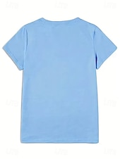 economico Maglietta Arte &amp; Design-Per donna Maglietta Stampato Oceano Tartaruga di mare Tropicale Hawaiano Casual Manica Corta Girocollo Top Regolari Quotidiano Uscire Matrimonio in Spiaggia Blu Bianco Azzurro Estate