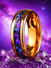 Недорогие Аксессуары-Мужское кольцо из нержавеющей стали с зеленой инкрустацией, в кельтском стиле, многоцветная отделка, прочное, удобное, идеально подходит для празднования Дня Святого Патрика и повседневного ношения.