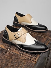 cheap Monk Shoes-Men's Beige and Blue Faux Leather Loafers – Trendy Design for Stylish Weddings and Special Occasions