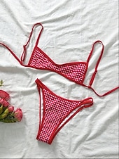 economico Bikini-Per donna Costumi da bagno Bikini Due pezzi Perizoma Costume da bagno Snello Senza schiena Vacanza Abbigliamento da Spiaggia Floreale Grafico Scollo Tondo Senza Maniche Costumi da bagno