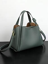 billiga Hand- och toteväskor-Handväska i konstläder för kvinnor – flerfärgade alternativ, mångsidiga axel- och crossbody-modeller, trendig och hållbar för både vardagliga och semiformella tillfällen